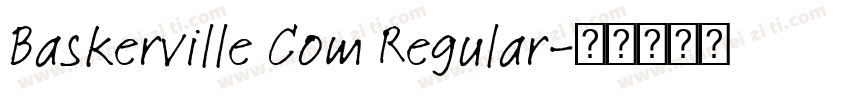 Baskerville Com Regular字体转换